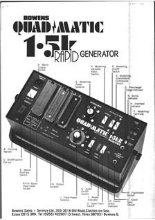 Bowens Ltd Quadmatic Flash Systems manual. Camera Instructions.